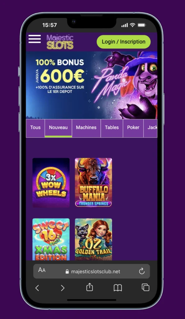 majestic slots application